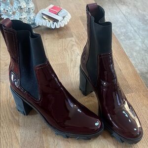 Rag & Bone Red and Black Heeled Boots